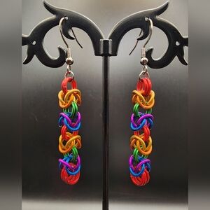 Colorful Chainmail Earrings